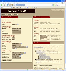 OpenWrt GUI screenshot